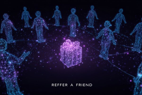 Mạng lưới blockchain với các transaction nodes phát sáng