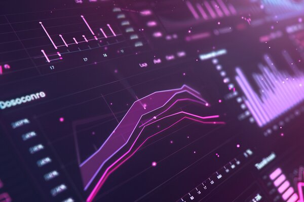 Dashboard giao dịch crypto với biểu đồ real-time